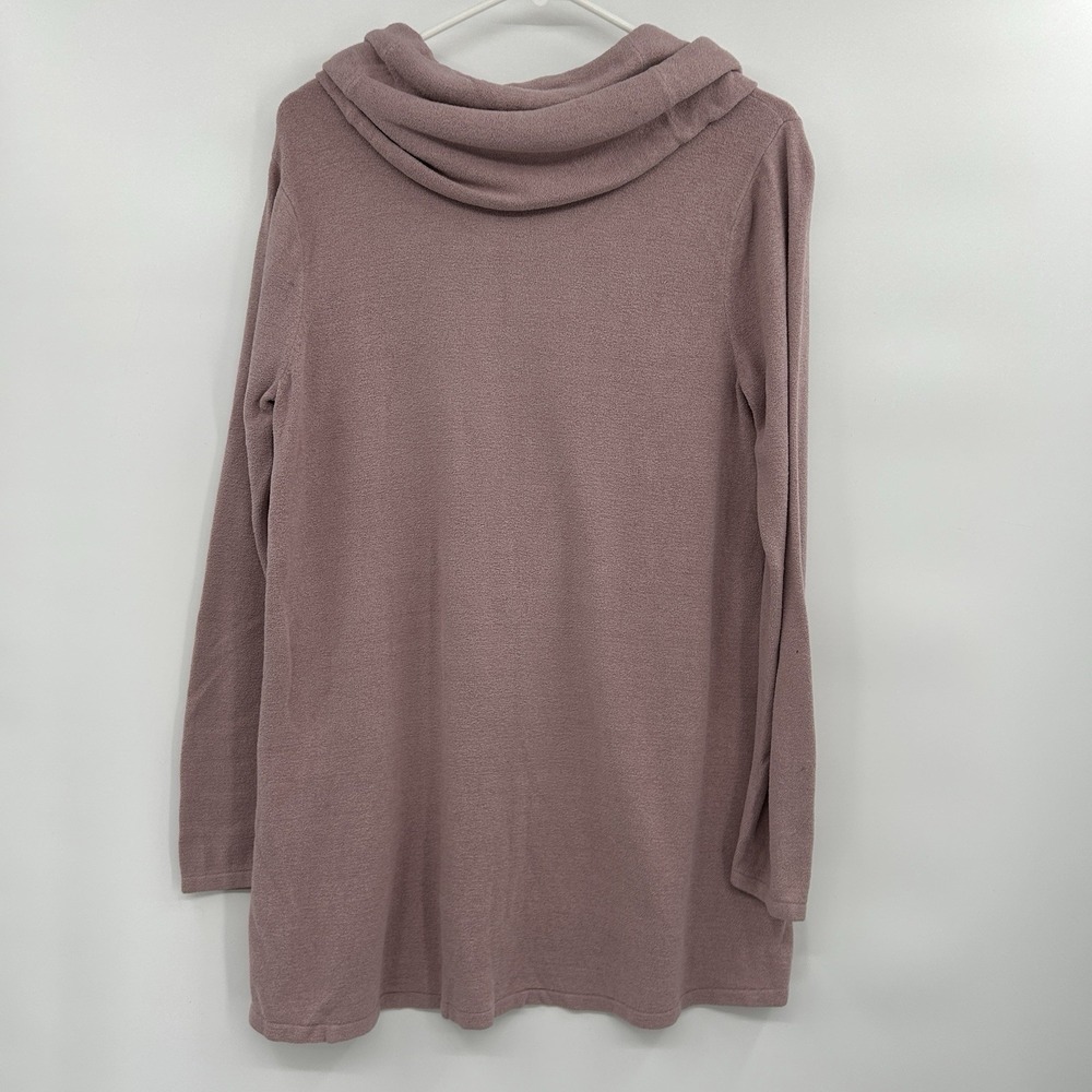 Barefoot Dreams Cozychic Ultralite Cowl Neck Tunic Sweater Size Med Pink‎ Lounge - Picture 8 of 9